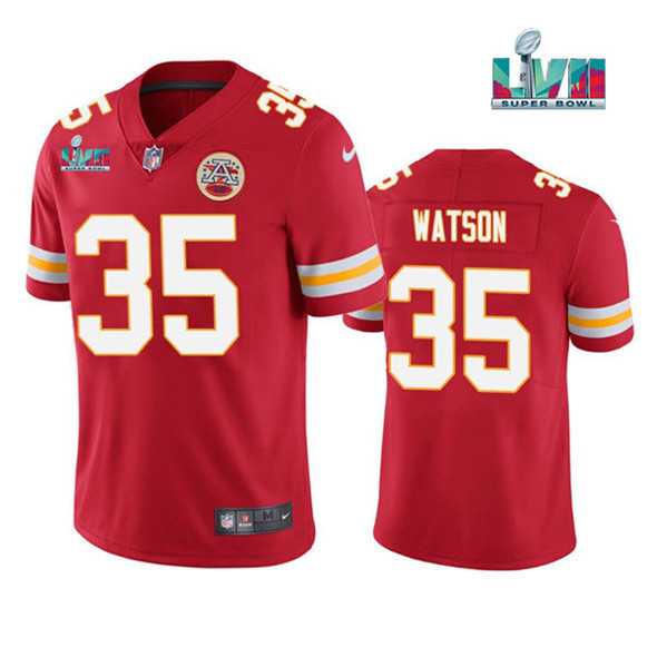 Men & Women & Youth Kansas City Chiefs #35 Jaylen Watson Red Super Bowl LVII Patch Vapor Untouchable Limited Stitched Jersey->kansas city chiefs->NFL Jersey